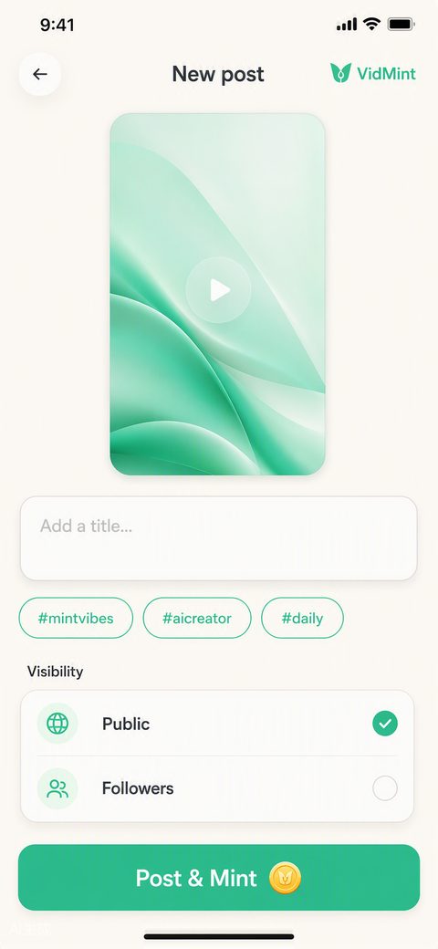 Flux de publication VidMint pour poster des vidéos courtes sur TikTok, Reels et Shorts
