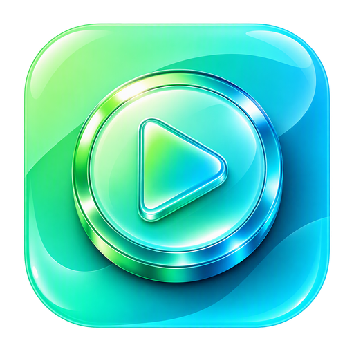 Icône de l'appli créatrice de vidéos courtes IA VidMint en vert menthe